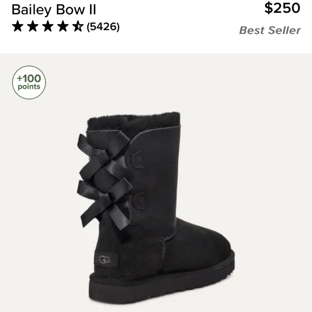 Ugg black Bailey bow ll, double bows, almost new, soft Uggs
